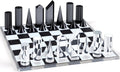 VioraWhite Acrylic Chess Set, 11.8 x 11.8 Inch Large Modern Table Chess Game Board for Adults